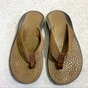 Chaco brown classic thong flip flop sandals slippers mens size 7